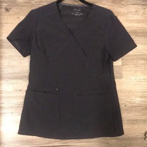Gray scrub top